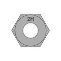 Newport Fasteners Heavy Hex Nut, 1-5/8"-8, Steel, Grade 2H, Plain, 1-19/32 in Ht, 25 PK 516119-BR-25